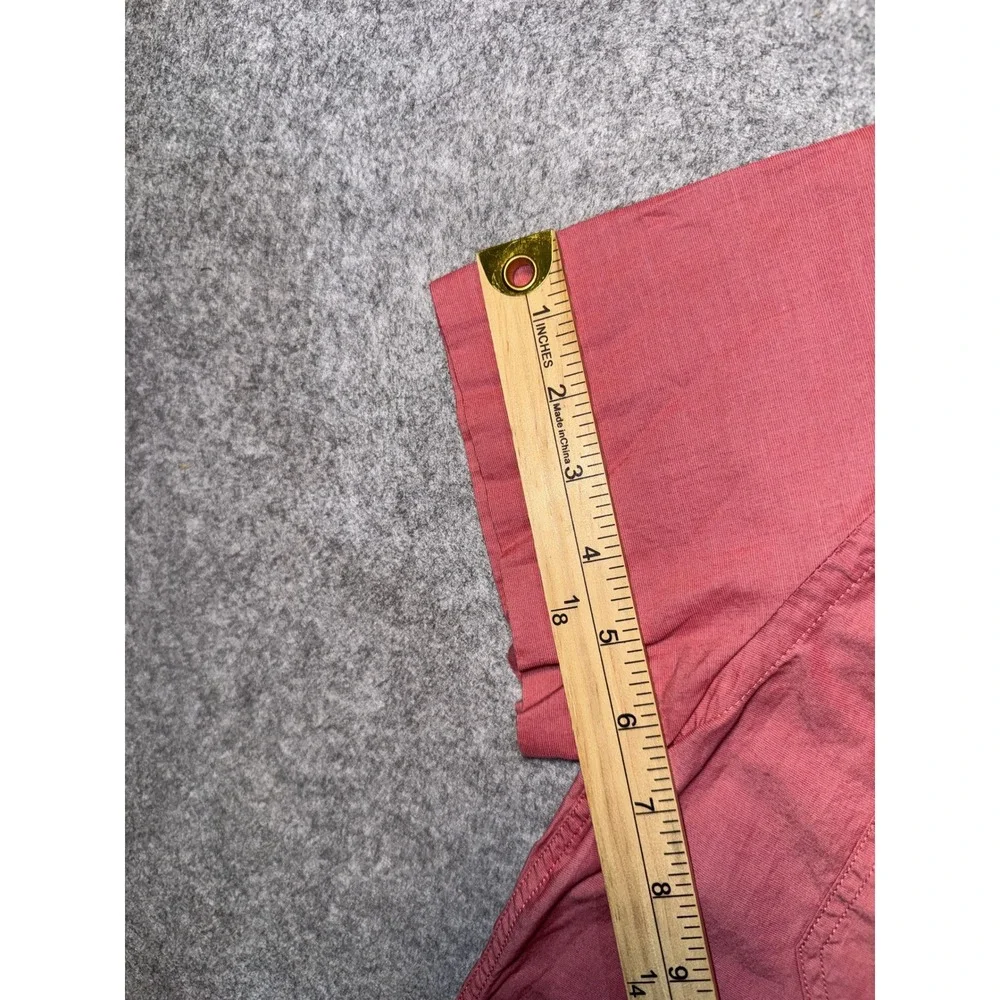 Express Short Sleeve‎ Button Down Small Coral Pink 100% Cotton Dual Pocket